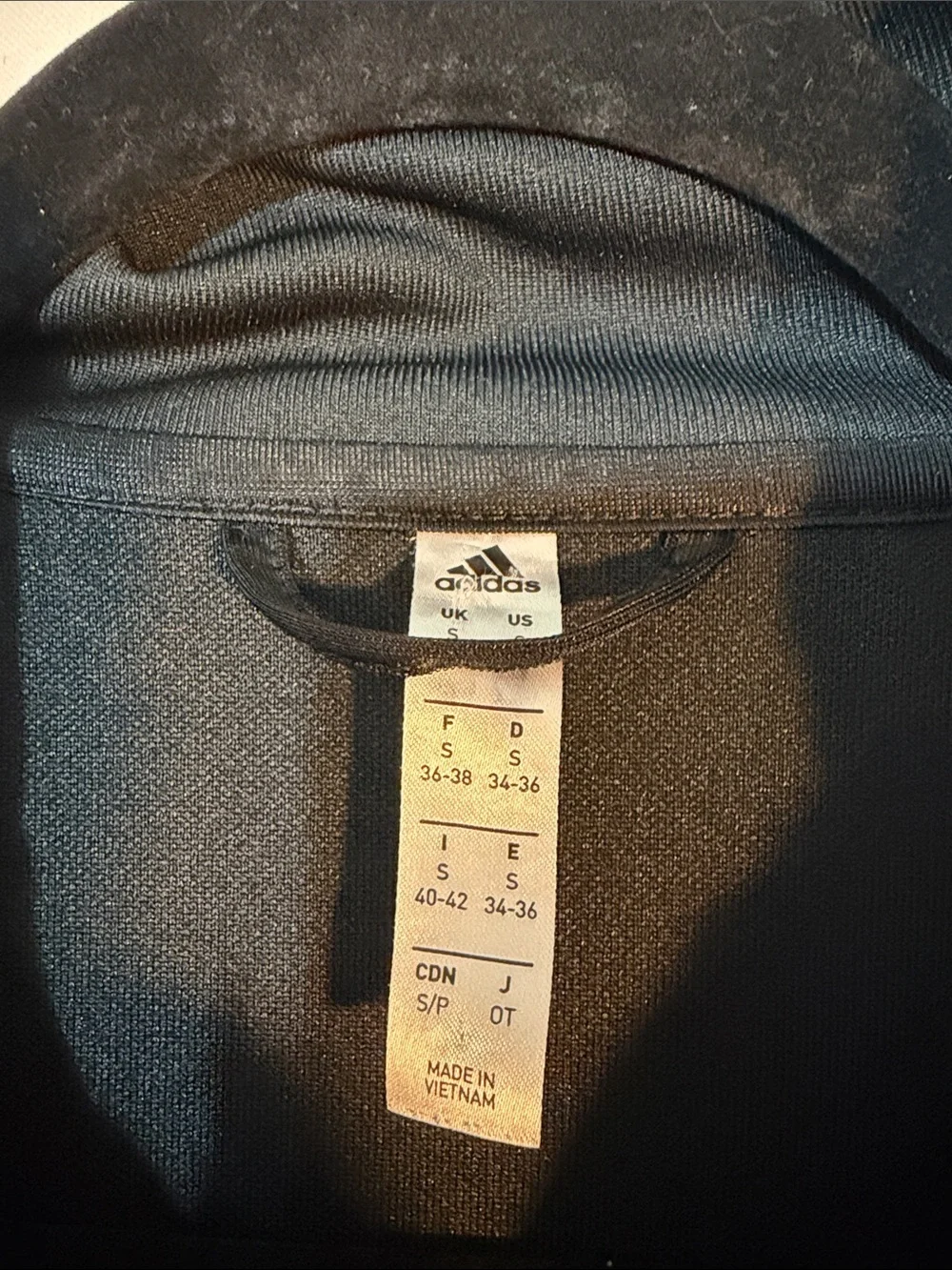 adidas Black Performance ClimaliteTrack Jacket with White Stripes *Flaw SZ S B8